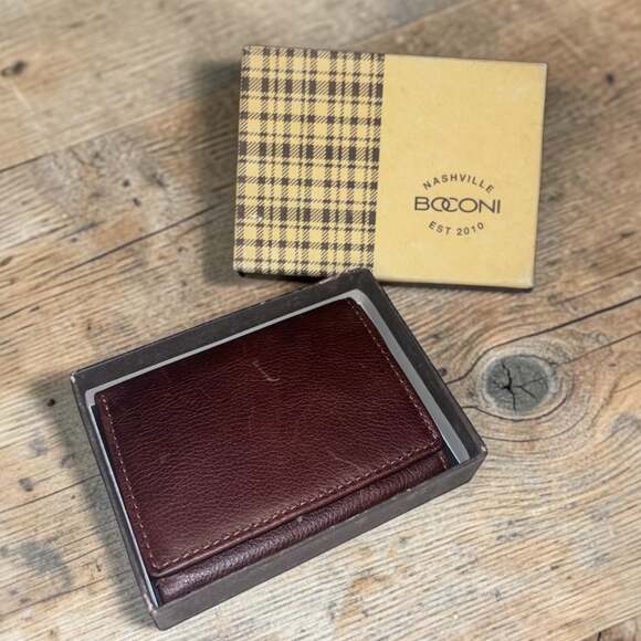 Boconi Other - NWT Boconi Nashville Tri-Fold Mens Wallet in Cognac Leather